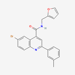 molecular formula C22H17BrN2O2 B4264925 6-bromo-N-(2-furylmethyl)-2-(3-methylphenyl)-4-quinolinecarboxamide CAS No. 438214-20-1