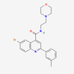 molecular formula C23H24BrN3O2 B4264938 6-bromo-2-(3-methylphenyl)-N-[2-(4-morpholinyl)ethyl]-4-quinolinecarboxamide 