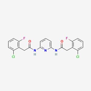 molecular formula C21H15Cl2F2N3O2 B4264941 N,N'-2,6-pyridinediylbis[2-(2-chloro-6-fluorophenyl)acetamide] 