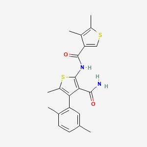 molecular formula C21H22N2O2S2 B4264945 4-(2,5-dimethylphenyl)-2-{[(4,5-dimethyl-3-thienyl)carbonyl]amino}-5-methyl-3-thiophenecarboxamide 