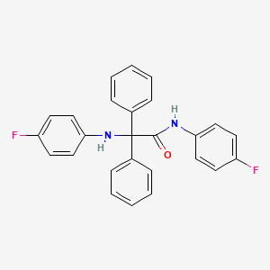 molecular formula C26H20F2N2O B4264953 N-(4-fluorophenyl)-2-[(4-fluorophenyl)amino]-2,2-diphenylacetamide 
