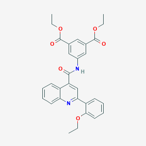 molecular formula C30H28N2O6 B4264963 diethyl 5-({[2-(2-ethoxyphenyl)-4-quinolinyl]carbonyl}amino)isophthalate 