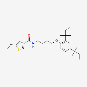 molecular formula C27H41NO2S B4265032 N-{4-[2,4-bis(1,1-dimethylpropyl)phenoxy]butyl}-5-ethyl-3-thiophenecarboxamide 