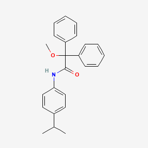 molecular formula C24H25NO2 B4265039 N-(4-isopropylphenyl)-2-methoxy-2,2-diphenylacetamide 