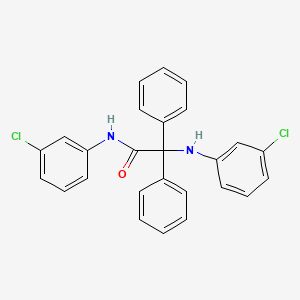 molecular formula C26H20Cl2N2O B4265049 N-(3-chlorophenyl)-2-[(3-chlorophenyl)amino]-2,2-diphenylacetamide 