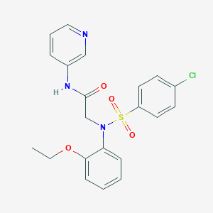 molecular formula C21H20ClN3O4S B426507 2-{[(4-chlorophenyl)sulfonyl]-2-ethoxyanilino}-N-(3-pyridinyl)acetamide 