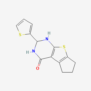 molecular formula C13H12N2OS2 B4265158 2-(2-thienyl)-1,2,3,5,6,7-hexahydro-4H-cyclopenta[4,5]thieno[2,3-d]pyrimidin-4-one 