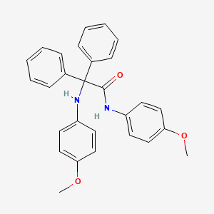 molecular formula C28H26N2O3 B4265173 N-(4-methoxyphenyl)-2-[(4-methoxyphenyl)amino]-2,2-diphenylacetamide 
