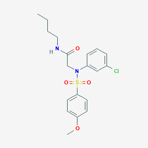 N-butyl-2-{3-chloro[(4-methoxyphenyl)sulfonyl]anilino}acetamide