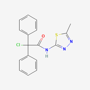 molecular formula C17H14ClN3OS B4265201 2-chloro-N-(5-methyl-1,3,4-thiadiazol-2-yl)-2,2-diphenylacetamide 