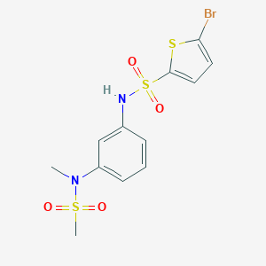 molecular formula C12H13BrN2O4S3 B426521 5-bromo-N-{3-[methyl(methylsulfonyl)amino]phenyl}-2-thiophenesulfonamide CAS No. 640718-77-0