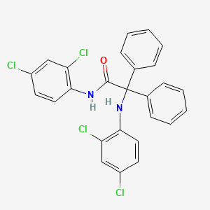 molecular formula C26H18Cl4N2O B4265221 N-(2,4-dichlorophenyl)-2-[(2,4-dichlorophenyl)amino]-2,2-diphenylacetamide 