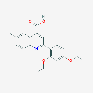 molecular formula C21H21NO4 B4265229 2-(2,4-diethoxyphenyl)-6-methyl-4-quinolinecarboxylic acid 