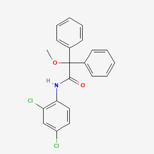 molecular formula C21H17Cl2NO2 B4265238 N-(2,4-dichlorophenyl)-2-methoxy-2,2-diphenylacetamide 
