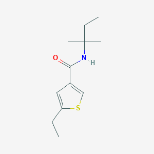 molecular formula C12H19NOS B4265255 N-(1,1-dimethylpropyl)-5-ethyl-3-thiophenecarboxamide 