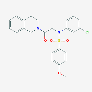 N-(3-chlorophenyl)-N-[2-(3,4-dihydroisoquinolin-2(1H)-yl)-2-oxoethyl]-4-methoxybenzenesulfonamide