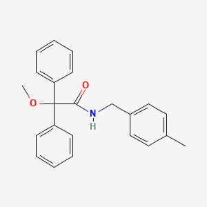 molecular formula C23H23NO2 B4265289 2-methoxy-N-(4-methylbenzyl)-2,2-diphenylacetamide 