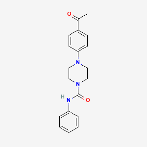 molecular formula C19H21N3O2 B4265294 4-(4-acetylphenyl)-N-phenyl-1-piperazinecarboxamide 
