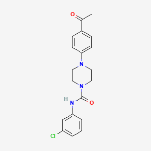 4-(4-acetylphenyl)-N-(3-chlorophenyl)-1-piperazinecarboxamide