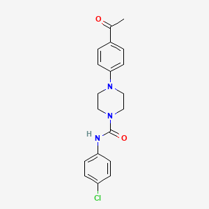 molecular formula C19H20ClN3O2 B4265306 4-(4-acetylphenyl)-N-(4-chlorophenyl)-1-piperazinecarboxamide 