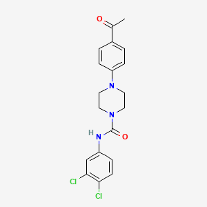 molecular formula C19H19Cl2N3O2 B4265307 4-(4-acetylphenyl)-N-(3,4-dichlorophenyl)-1-piperazinecarboxamide 