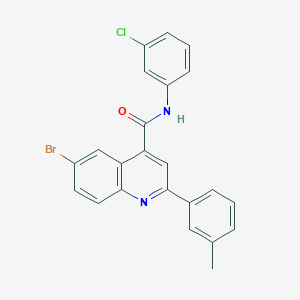 molecular formula C23H16BrClN2O B4265341 6-bromo-N-(3-chlorophenyl)-2-(3-methylphenyl)-4-quinolinecarboxamide CAS No. 438215-98-6