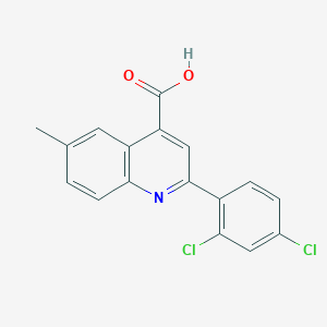 molecular formula C17H11Cl2NO2 B4265352 2-(2,4-dichlorophenyl)-6-methyl-4-quinolinecarboxylic acid 