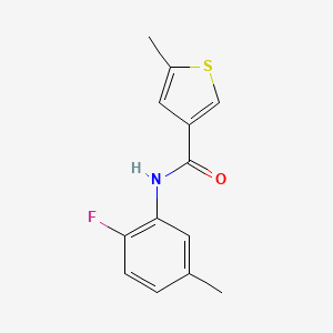 molecular formula C13H12FNOS B4265359 N-(2-fluoro-5-methylphenyl)-5-methyl-3-thiophenecarboxamide 