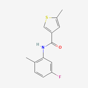 molecular formula C13H12FNOS B4265378 N-(5-fluoro-2-methylphenyl)-5-methyl-3-thiophenecarboxamide 