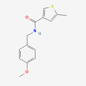 molecular formula C14H15NO2S B4265389 N-(4-methoxybenzyl)-5-methyl-3-thiophenecarboxamide 
