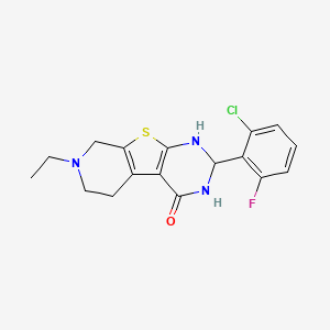 molecular formula C17H17ClFN3OS B4265401 2-(2-chloro-6-fluorophenyl)-7-ethyl-2,3,5,6,7,8-hexahydropyrido[4',3':4,5]thieno[2,3-d]pyrimidin-4(1H)-one 