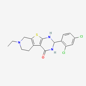molecular formula C17H17Cl2N3OS B4265408 2-(2,4-dichlorophenyl)-7-ethyl-2,3,5,6,7,8-hexahydropyrido[4',3':4,5]thieno[2,3-d]pyrimidin-4(1H)-one 
