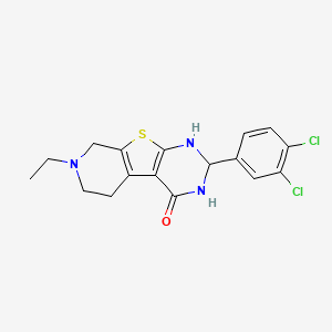 molecular formula C17H17Cl2N3OS B4265411 2-(3,4-dichlorophenyl)-7-ethyl-2,3,5,6,7,8-hexahydropyrido[4',3':4,5]thieno[2,3-d]pyrimidin-4(1H)-one 