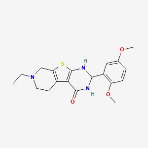 molecular formula C19H23N3O3S B4265414 2-(2,5-dimethoxyphenyl)-7-ethyl-2,3,5,6,7,8-hexahydropyrido[4',3':4,5]thieno[2,3-d]pyrimidin-4(1H)-one 