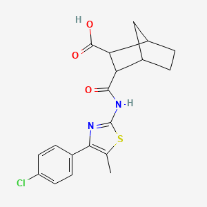 molecular formula C19H19ClN2O3S B4265427 3-({[4-(4-chlorophenyl)-5-methyl-1,3-thiazol-2-yl]amino}carbonyl)bicyclo[2.2.1]heptane-2-carboxylic acid 
