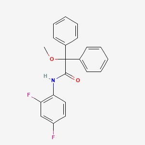 N-(2,4-difluorophenyl)-2-methoxy-2,2-diphenylacetamide