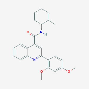 molecular formula C25H28N2O3 B4265449 2-(2,4-dimethoxyphenyl)-N-(2-methylcyclohexyl)-4-quinolinecarboxamide 