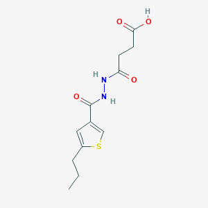 molecular formula C12H16N2O4S B4265489 4-oxo-4-{2-[(5-propyl-3-thienyl)carbonyl]hydrazino}butanoic acid 