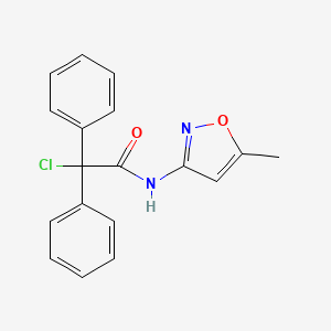 molecular formula C18H15ClN2O2 B4265496 2-chloro-N-(5-methyl-3-isoxazolyl)-2,2-diphenylacetamide 