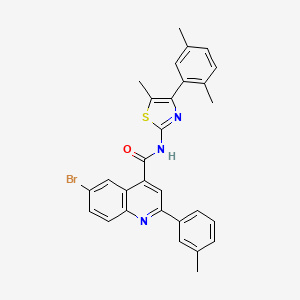 molecular formula C29H24BrN3OS B4265503 6-bromo-N-[4-(2,5-dimethylphenyl)-5-methyl-1,3-thiazol-2-yl]-2-(3-methylphenyl)-4-quinolinecarboxamide 