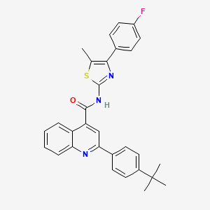 molecular formula C30H26FN3OS B4265521 2-(4-tert-butylphenyl)-N-[4-(4-fluorophenyl)-5-methyl-1,3-thiazol-2-yl]-4-quinolinecarboxamide 