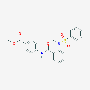 molecular formula C22H20N2O5S B426554 Methyl 4-({2-[methyl(phenylsulfonyl)amino]benzoyl}amino)benzoate 