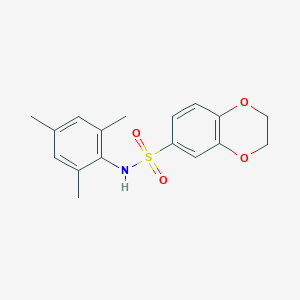molecular formula C17H19NO4S B426558 N-(2,4,6-trimethylphenyl)-2,3-dihydro-1,4-benzodioxine-6-sulfonamide CAS No. 640714-45-0