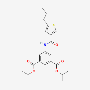 molecular formula C22H27NO5S B4265634 diisopropyl 5-{[(5-propyl-3-thienyl)carbonyl]amino}isophthalate 