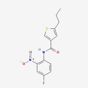 molecular formula C14H13FN2O3S B4265637 N-(4-fluoro-2-nitrophenyl)-5-propyl-3-thiophenecarboxamide 