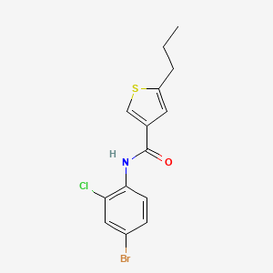 molecular formula C14H13BrClNOS B4265641 N-(4-bromo-2-chlorophenyl)-5-propyl-3-thiophenecarboxamide 
