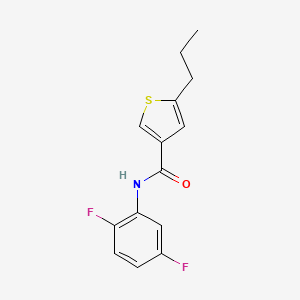 molecular formula C14H13F2NOS B4265649 N-(2,5-difluorophenyl)-5-propyl-3-thiophenecarboxamide 