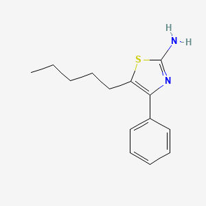 molecular formula C14H18N2S B4265678 5-pentyl-4-phenyl-1,3-thiazol-2-amine 