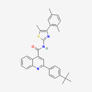 molecular formula C32H31N3OS B4265716 2-(4-tert-butylphenyl)-N-[4-(2,5-dimethylphenyl)-5-methyl-1,3-thiazol-2-yl]-4-quinolinecarboxamide 
