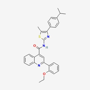 molecular formula C31H29N3O2S B4265725 2-(2-ethoxyphenyl)-N-[4-(4-isopropylphenyl)-5-methyl-1,3-thiazol-2-yl]-4-quinolinecarboxamide 